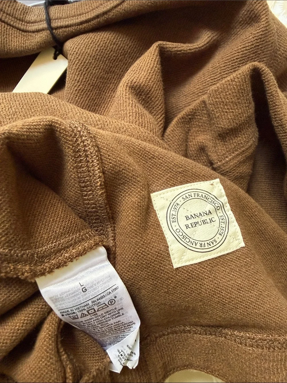 Banana Republic Men's Crewneck Sweater in Warm Brown